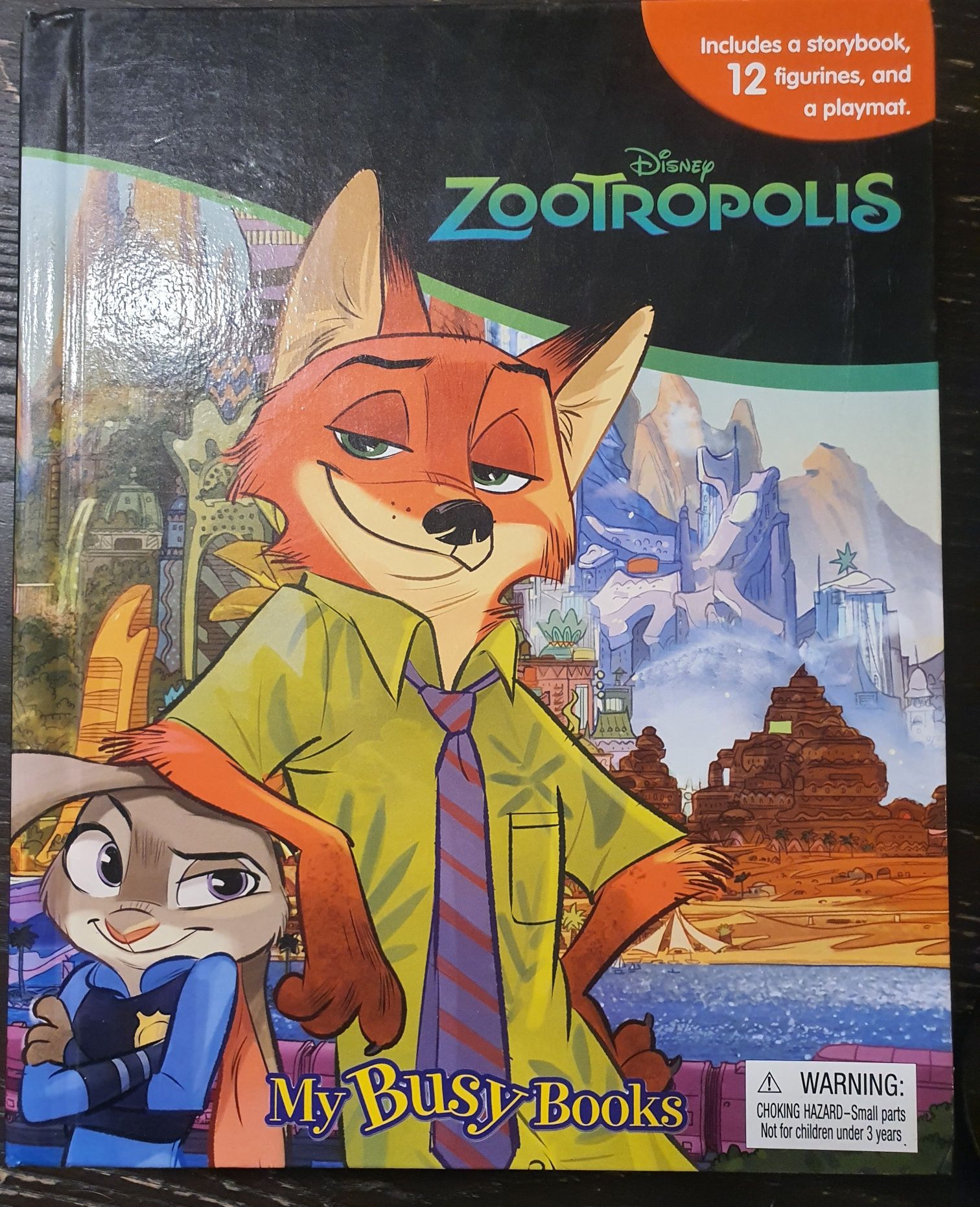 Joc de rol Zootropolis Disney, engleza, My Busy Books+ 12 figurine