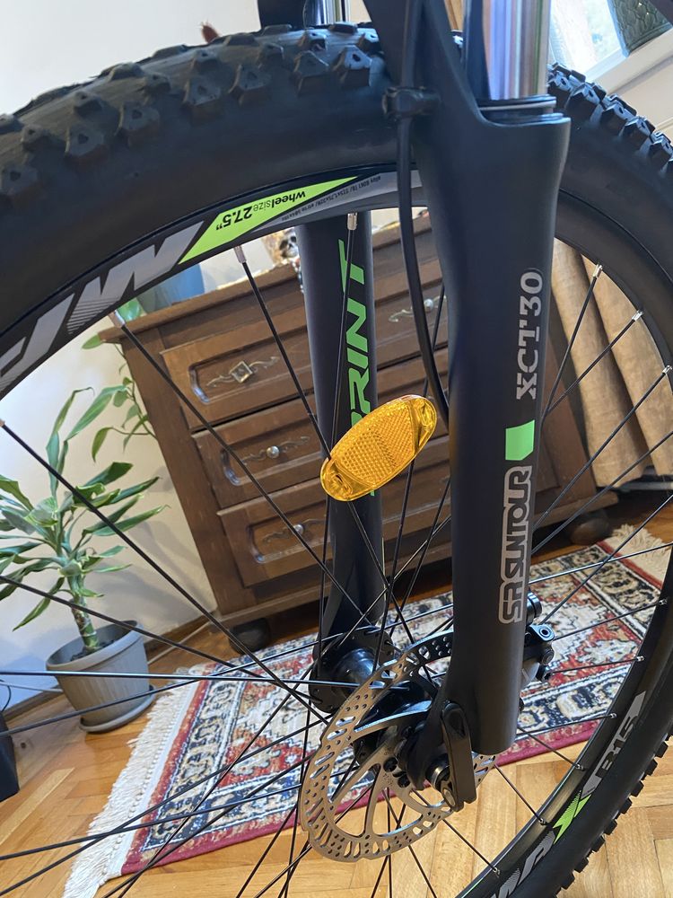 Bicicleta MTB Sprint Maverick 29 PRO - Negru/Verde Neon Mat 480 mm