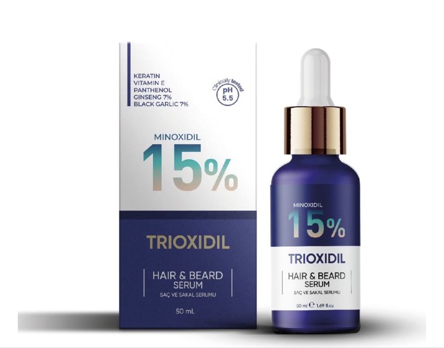 Trioxidil 15% Шаш, сақал өсіреді шымкент хбрлас аз мөлшерде 11 шт бар