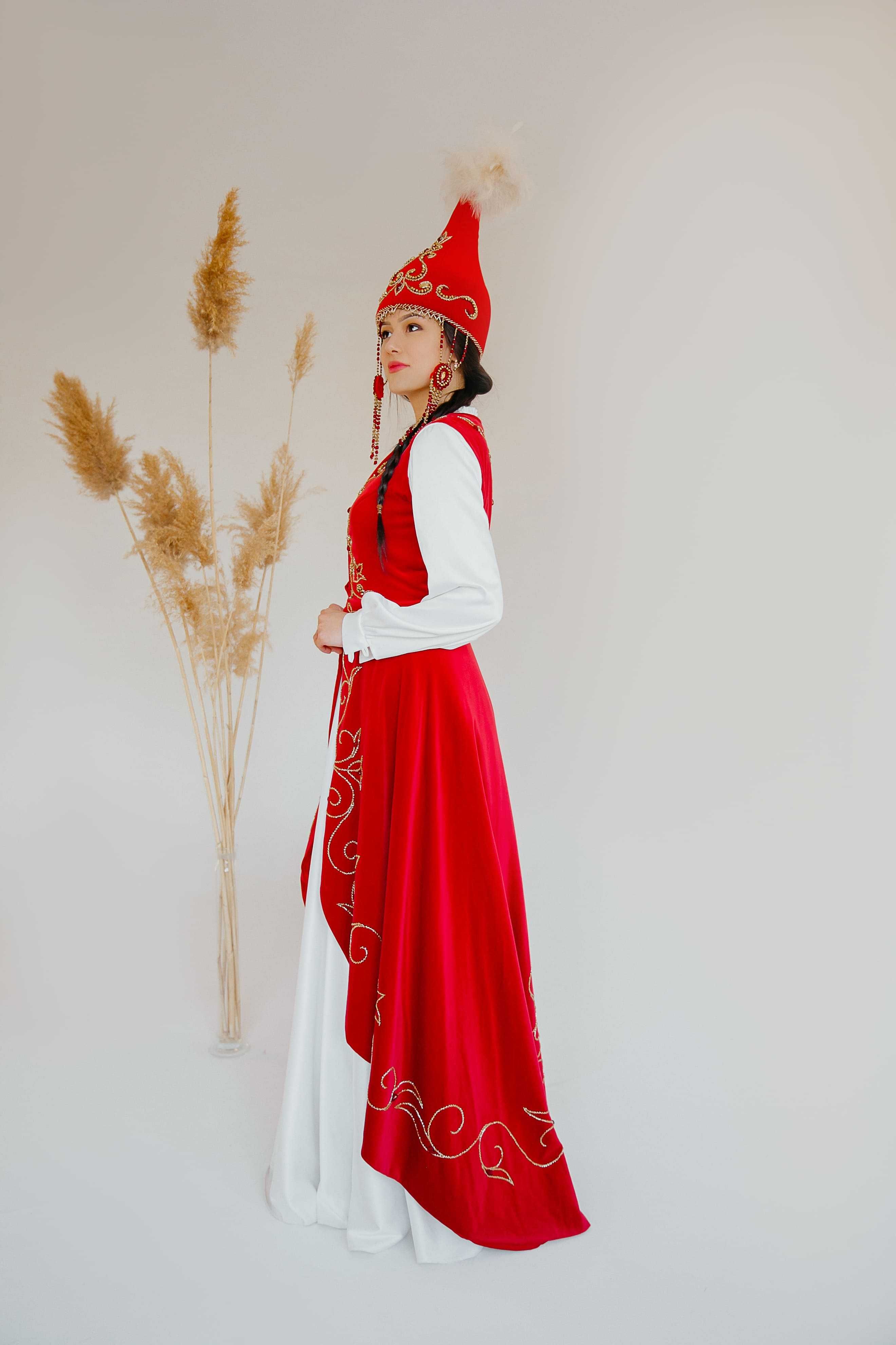 Прокат красные национальные этно платья на Наурыз / узату (комплекты)