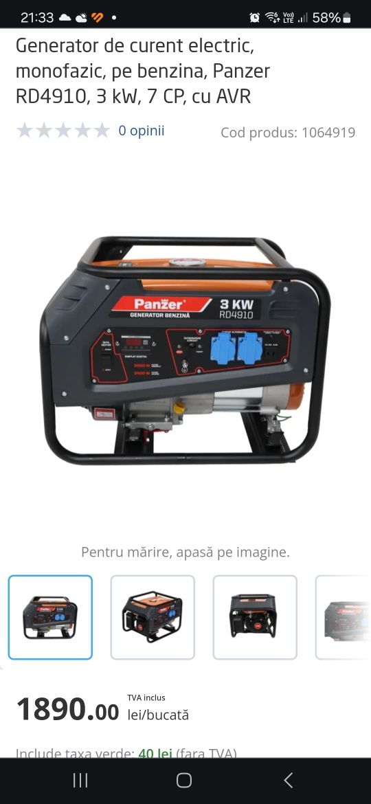 Generator curent electric 3kw