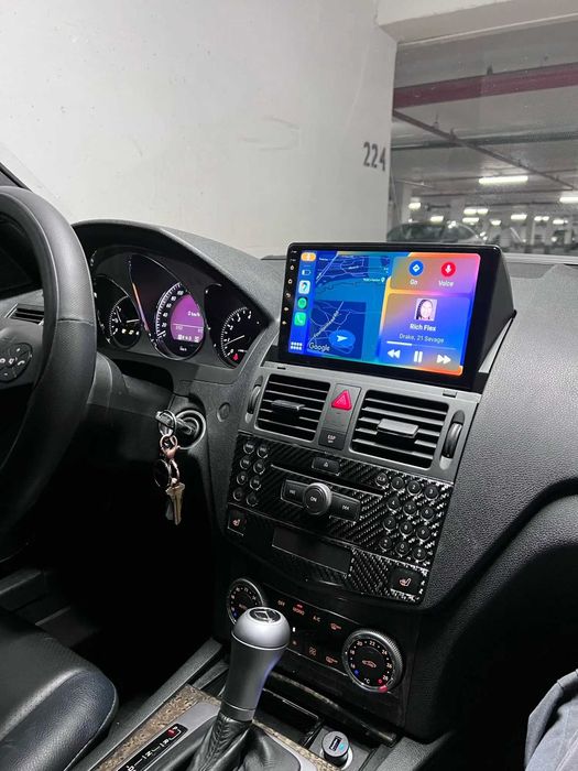 Navigatie Android C-Class W204 4GB RAM Carplay Android Auto Ecran QLED