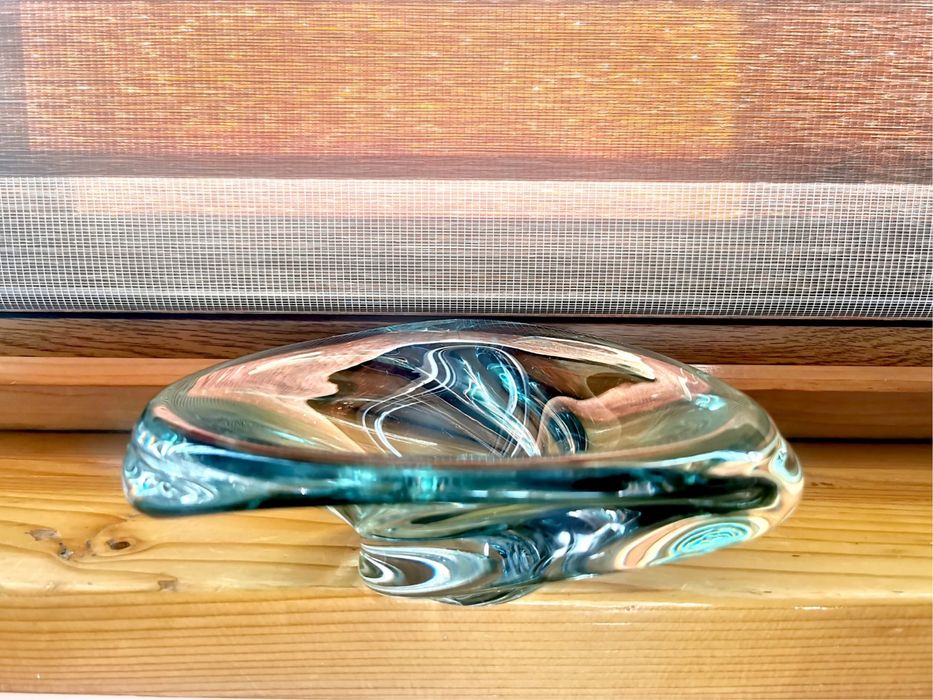 Антикварно плато купа Val St.Lambert подписана уникална Patelle Modern