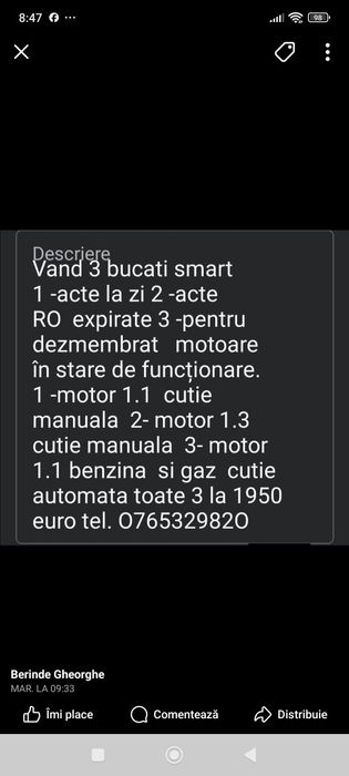 Vând Smart forfour