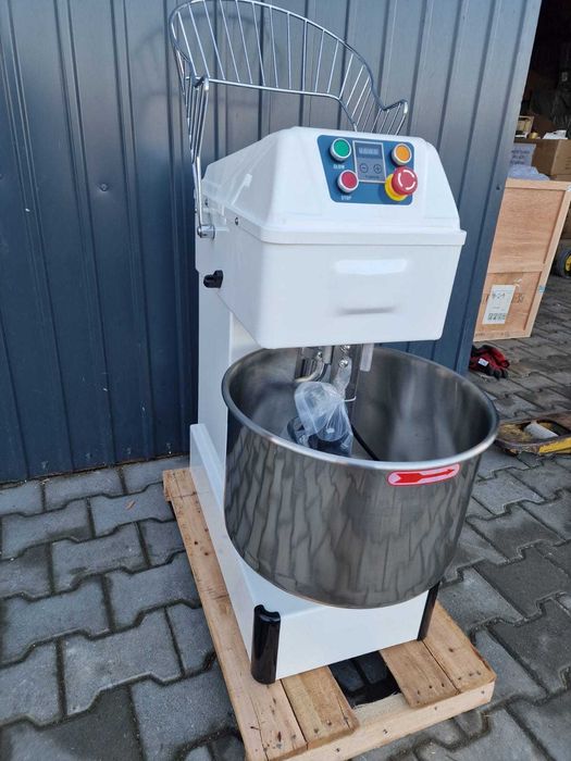 Malaxor aluat cu spirală cap fix, 20 litri, 2 viteze
