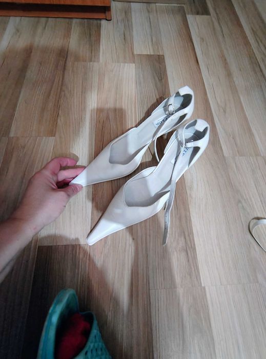 Pantofi nunta albi noi nr 36 piele si gratis