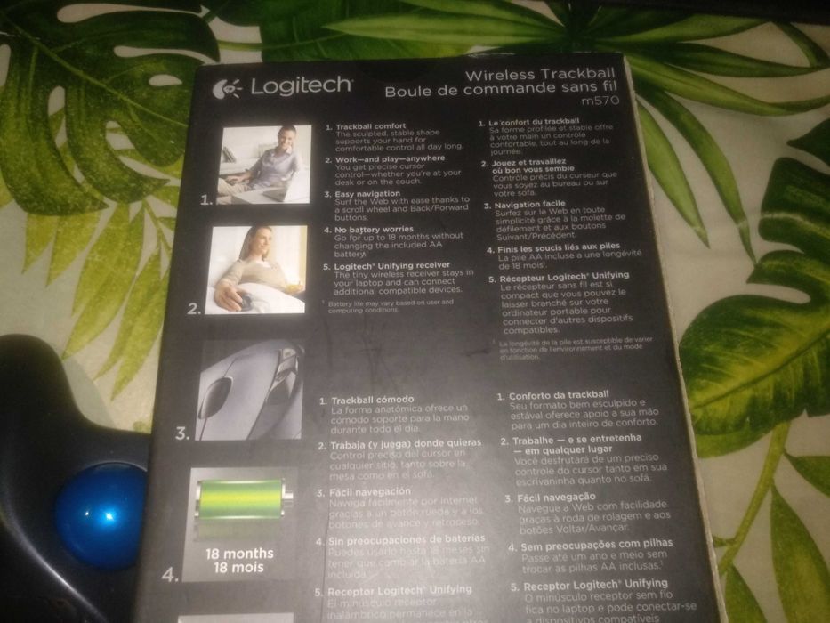 Logitech мышь трекбол M570 компьютерная мышка