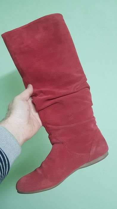 Cizme dama piele intoarsa rosii Wrangler mas 38