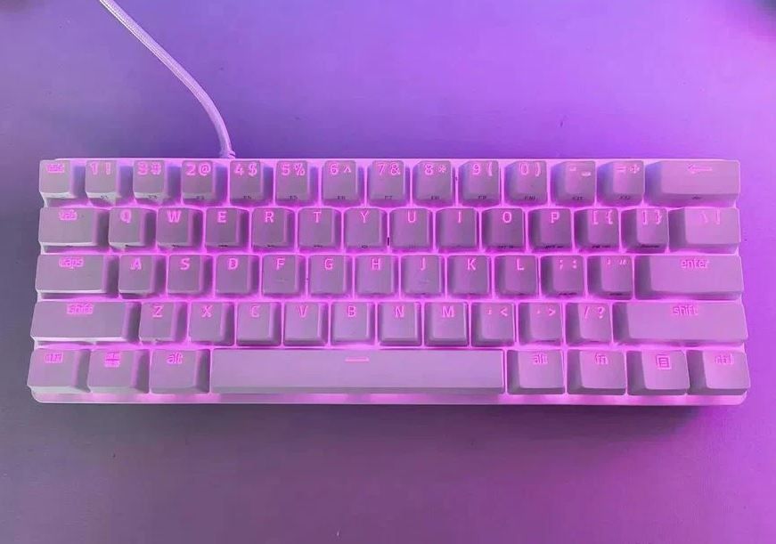 Клавиатура механична Razer Huntsman Mini 60% бяла
