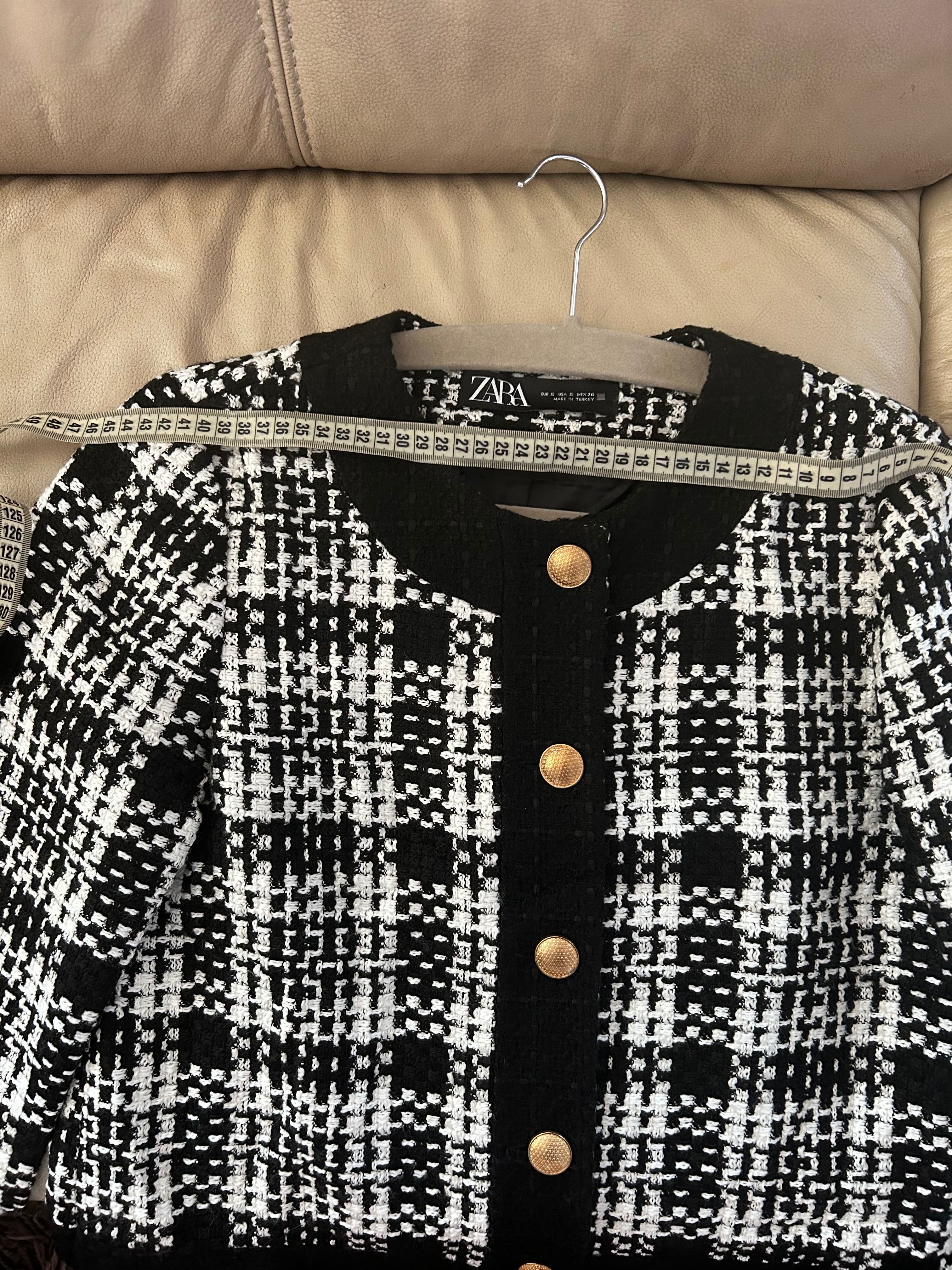 Ново сако на Зара 36 Zara туид, букле, пепит