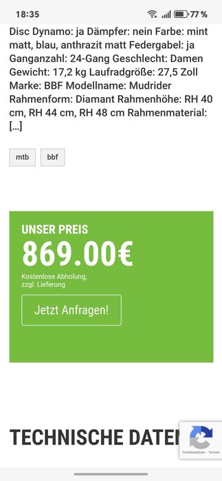 Bicicletă Mudrider BBF