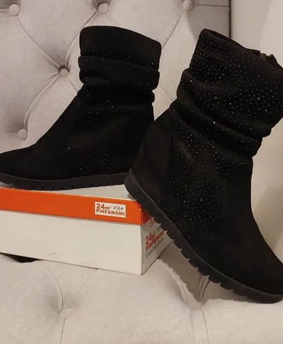 Полусапожки,замша 38р