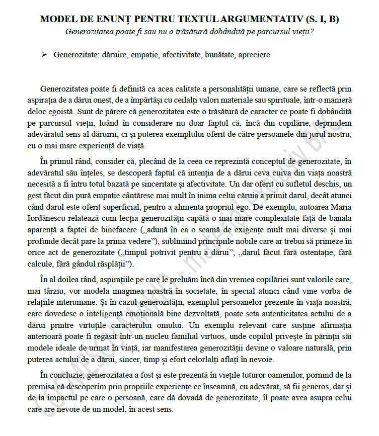 PORTOFOLIU BACALAUREAT de nota 10! Limba și Literatura Română