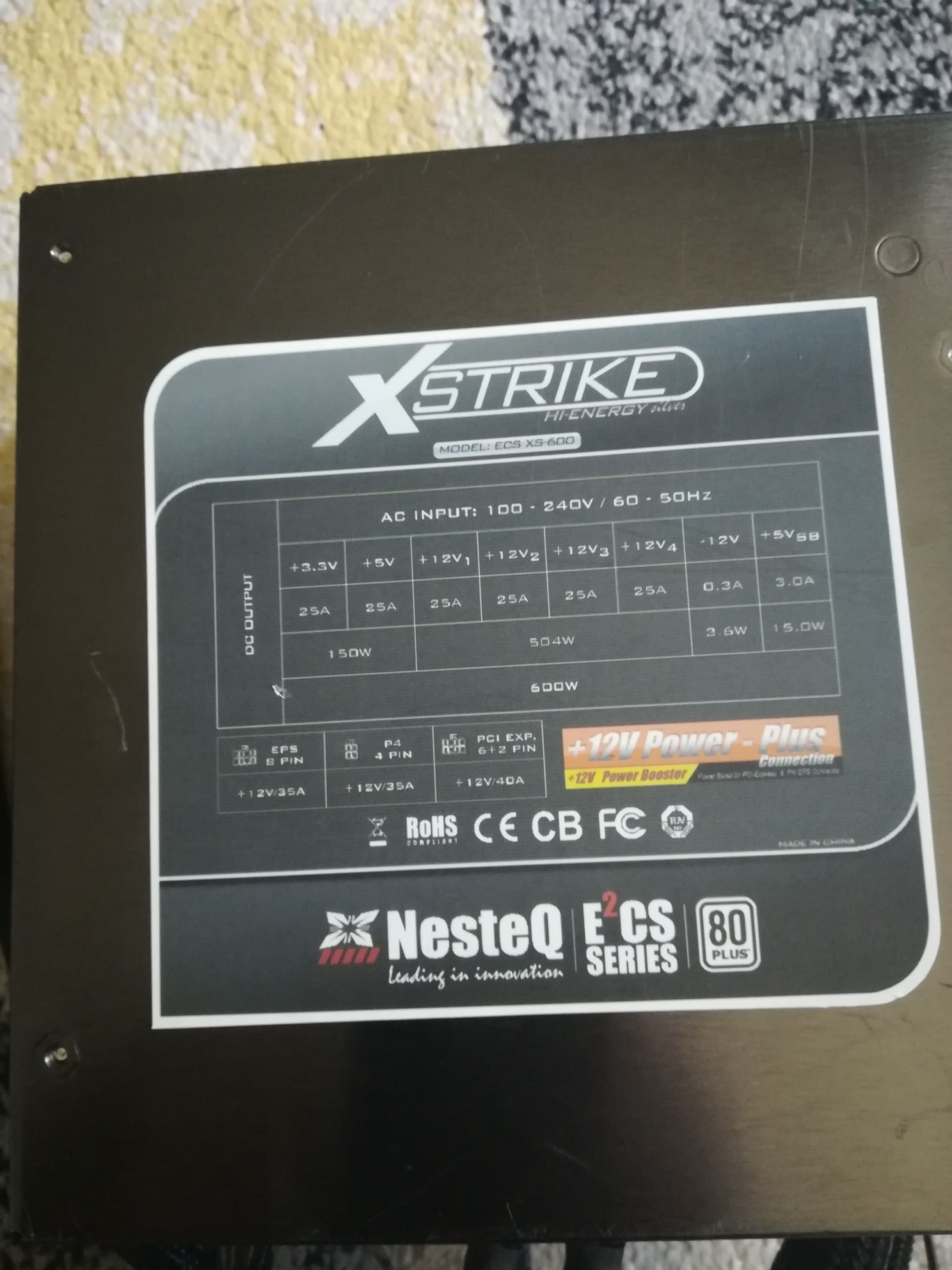 Sursa PC Modulara Nesteq Xstrike ECS-XS-600