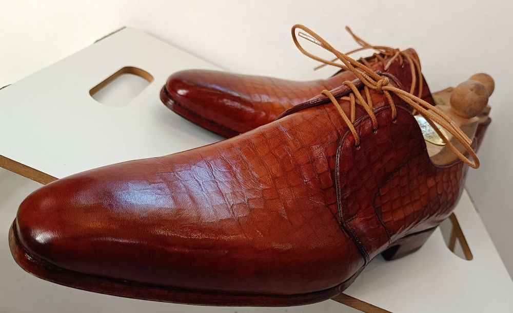 Pantofi de lux 42 42.5 43 45.5 46.5 47 Greve NOI lucrati manual piele