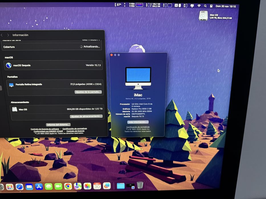 iMac Retina 4K, 21,5 inch, 2019