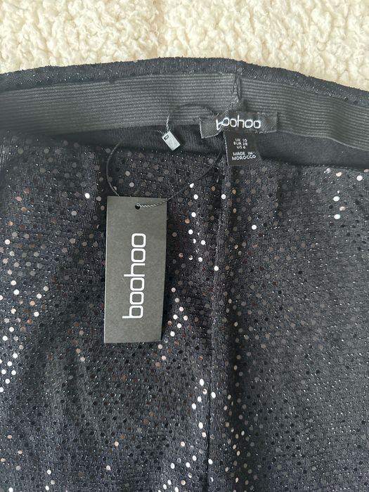 Черен еластичен Клин с пайети размер S