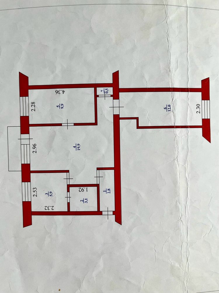 Продам квартиру 3-х комнатную в кирпичном доме