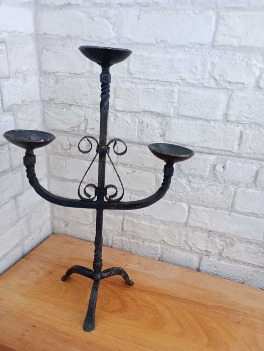 Стар свещник от ковано желязо 2 броя