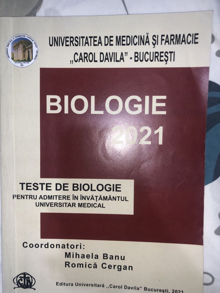 Materie admitere medicina - biologie