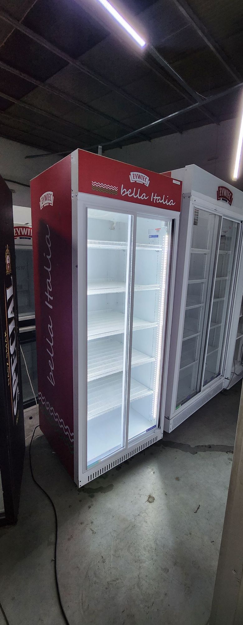 Vitrina frigorifica dublă băuturi lactate mezeluri