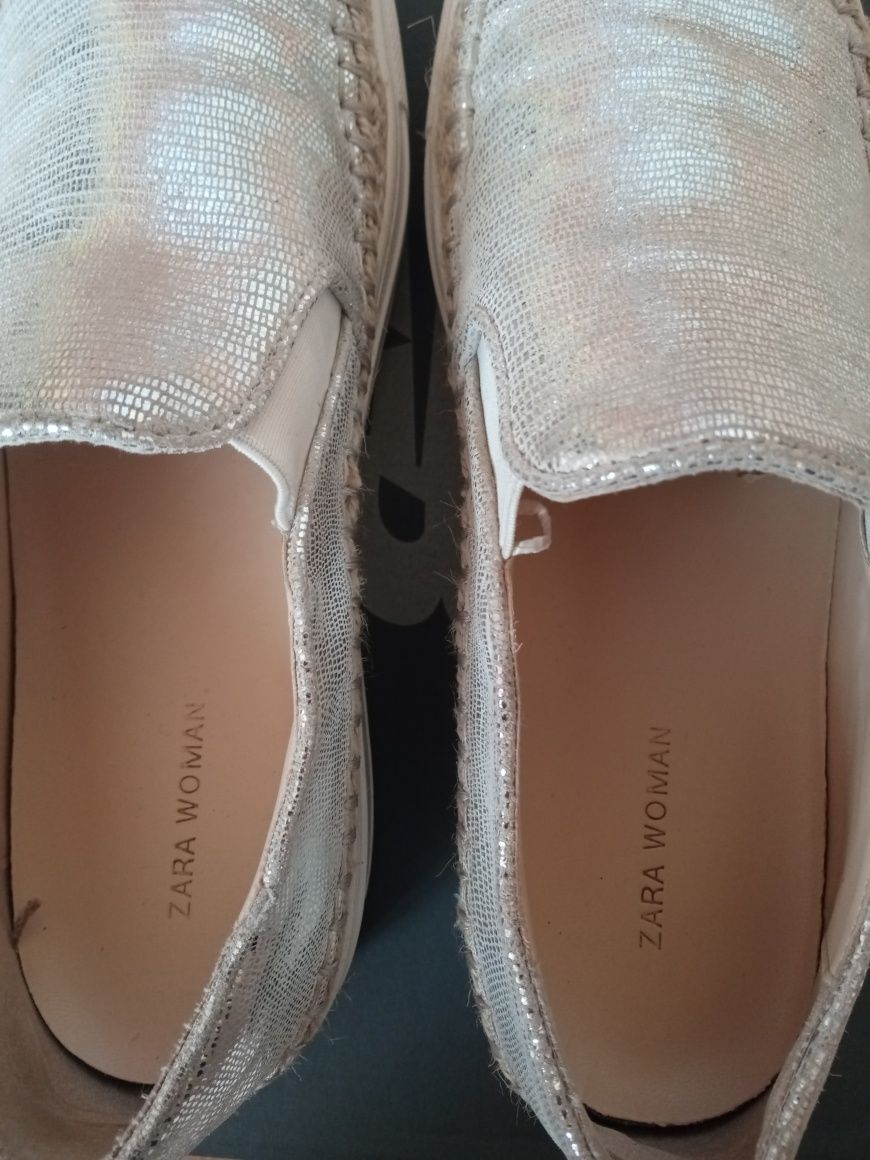 Zara Women Silver piele mărimea 39 ca noi