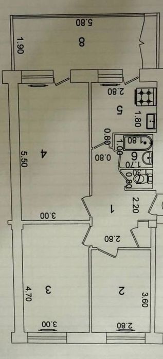 Срочно продается 3х ком квартира на Ц-4, ор-р: кафе Бухара, 1м²