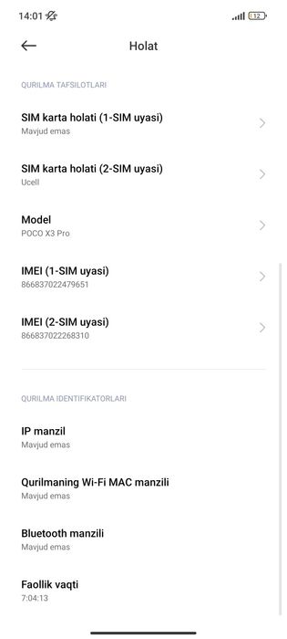 Poco X3 Pro Obmen qilinadi
