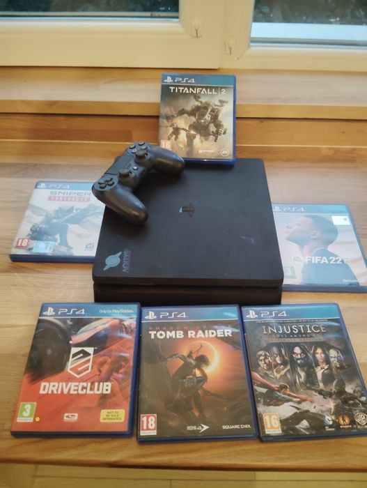 ps 4 slim 500gb + 6 jocuri