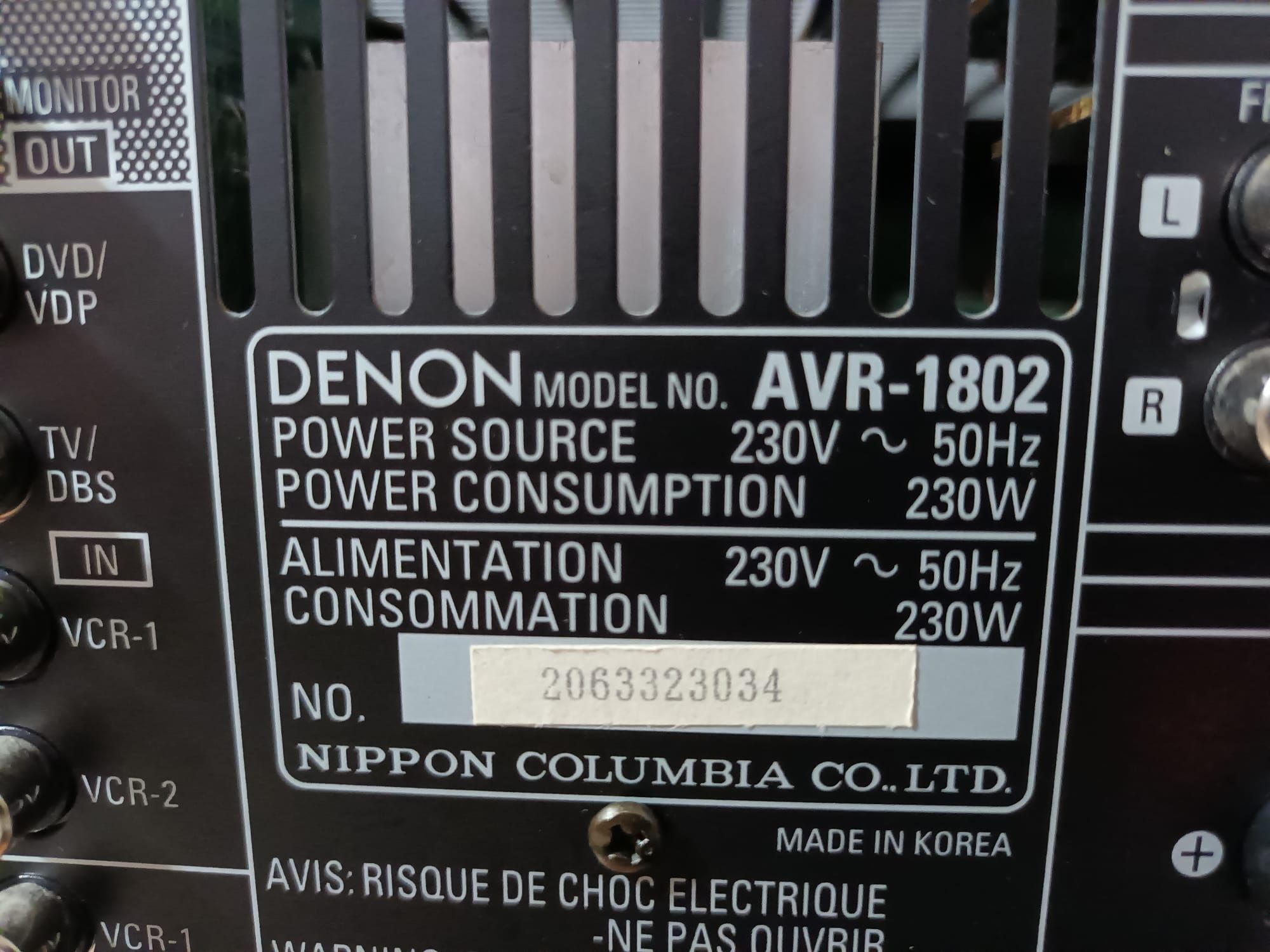 Amplituner  Denon AVR 1802