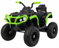 ATV electric pentru copii (0906 AIR) cu roti gonflabile Negru/Verde
