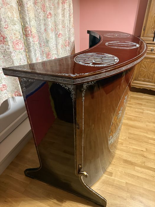 Bar chinezesc din lemn masiv cu inserții de sidef