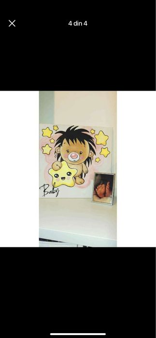 Tablouri bebelusi pictate manual