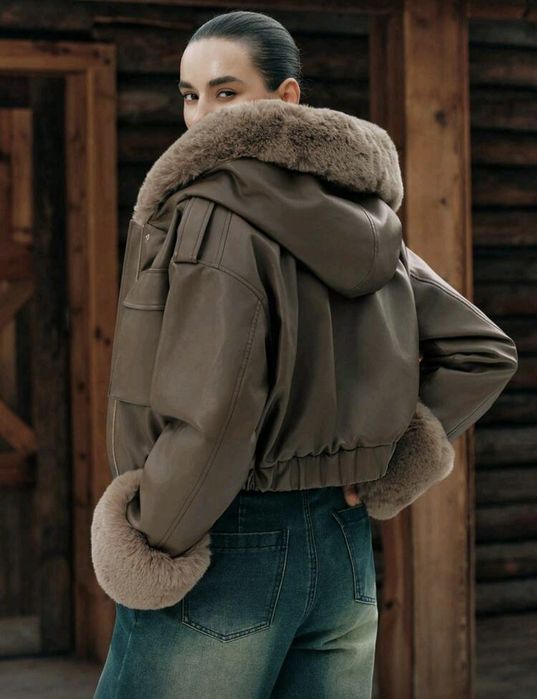 ново дамско зимно яке палто с пух