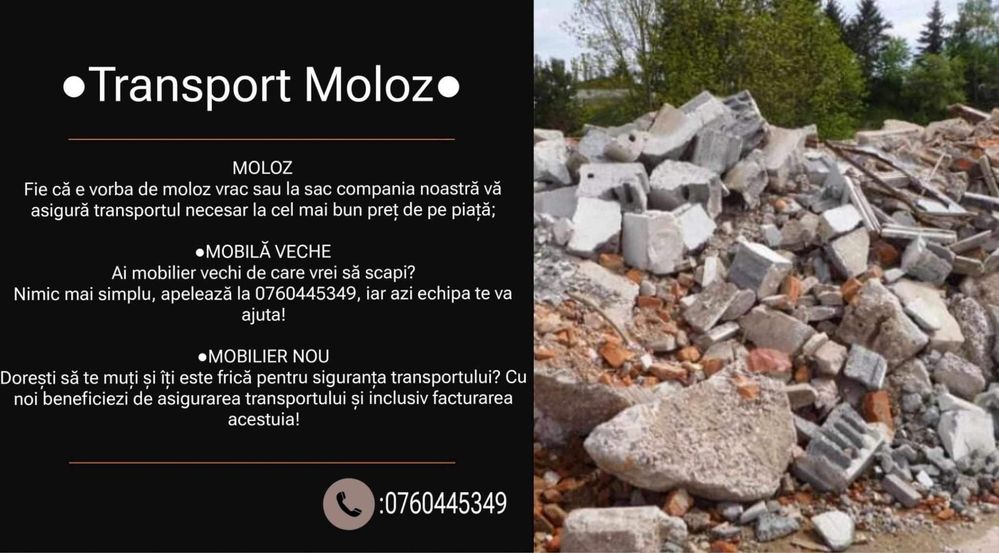 Transport Moloz Mobila etc