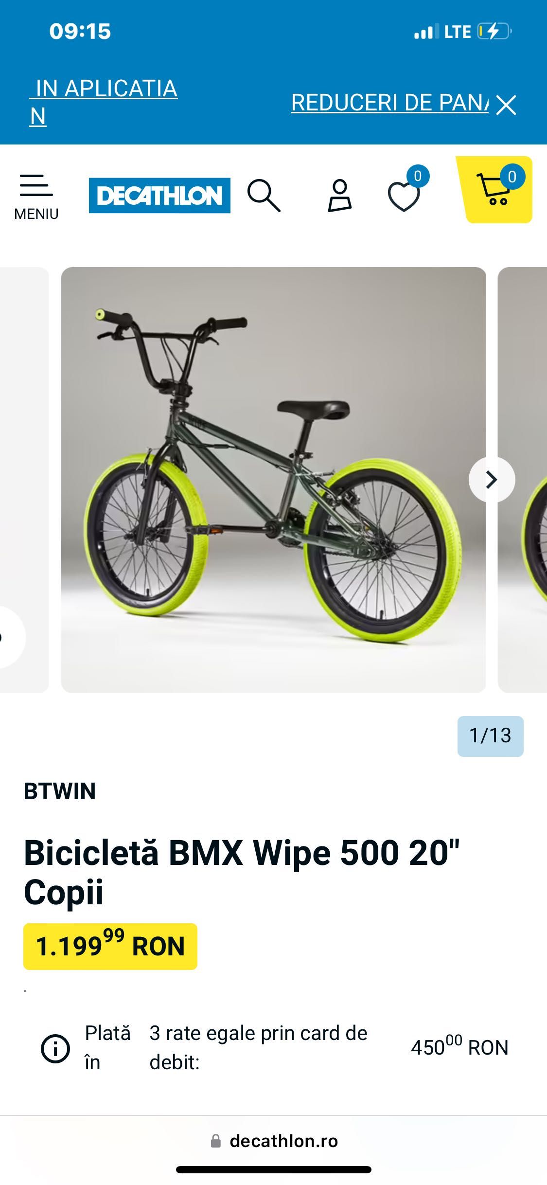 Bicicleta BMX,utilizata