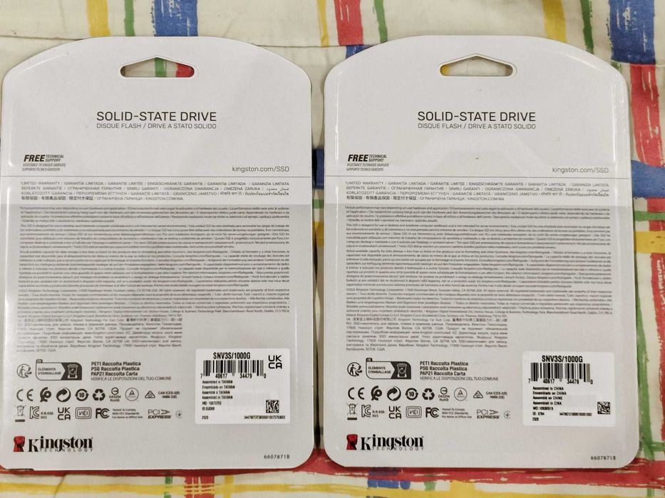 SSD Kingston NV3 1Tb Original 6000MBs Taiwan NVME Gen 4