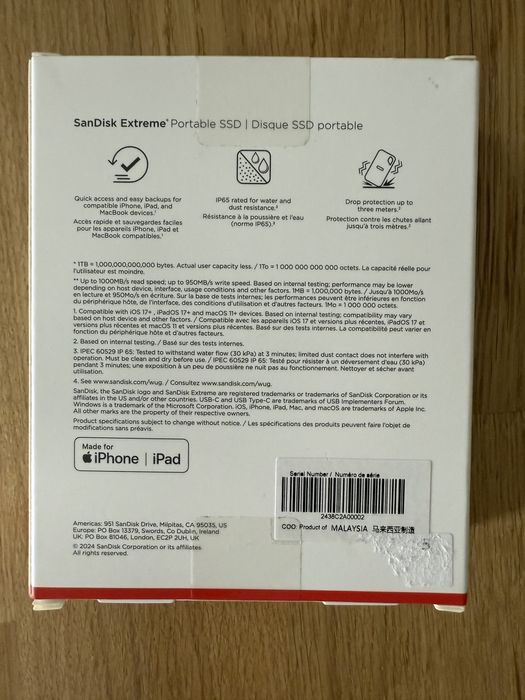 SSD portabil Sandisk Extreme 2TB