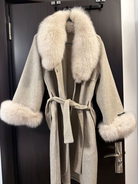Палто от алпака и лисица