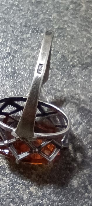 Серебряное кольцо 875 проба Цетрин винтаж СССР