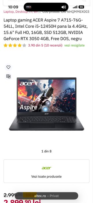 Laptop Acer ASPIRE 7