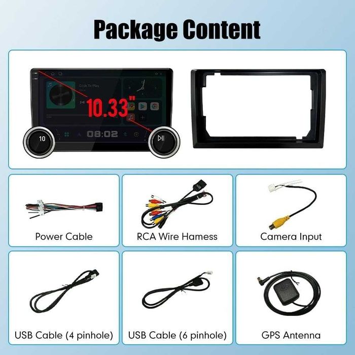 Мултимедия 10.1" 2GB/64GB с Wireless CarPlay & Android Auto   А239