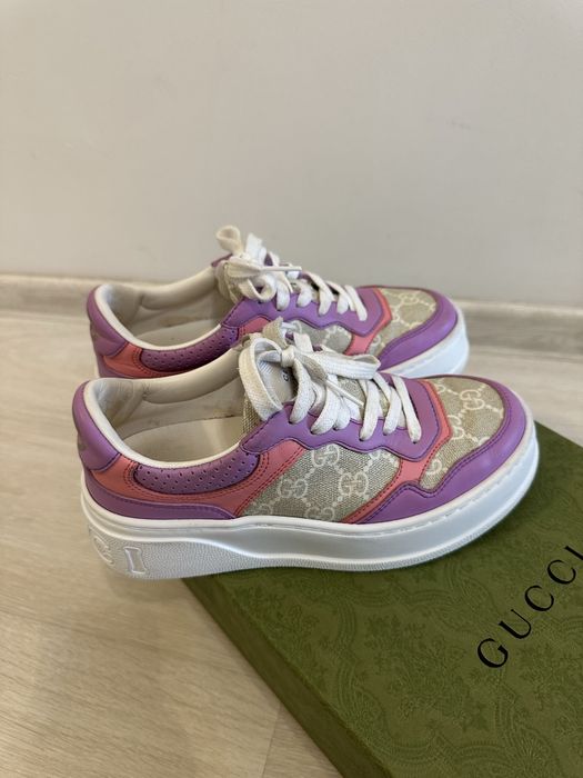 Adidasi Gucci Leather Trainers