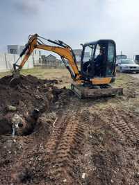 Lucrari cu miniexcavator/picon/moloz