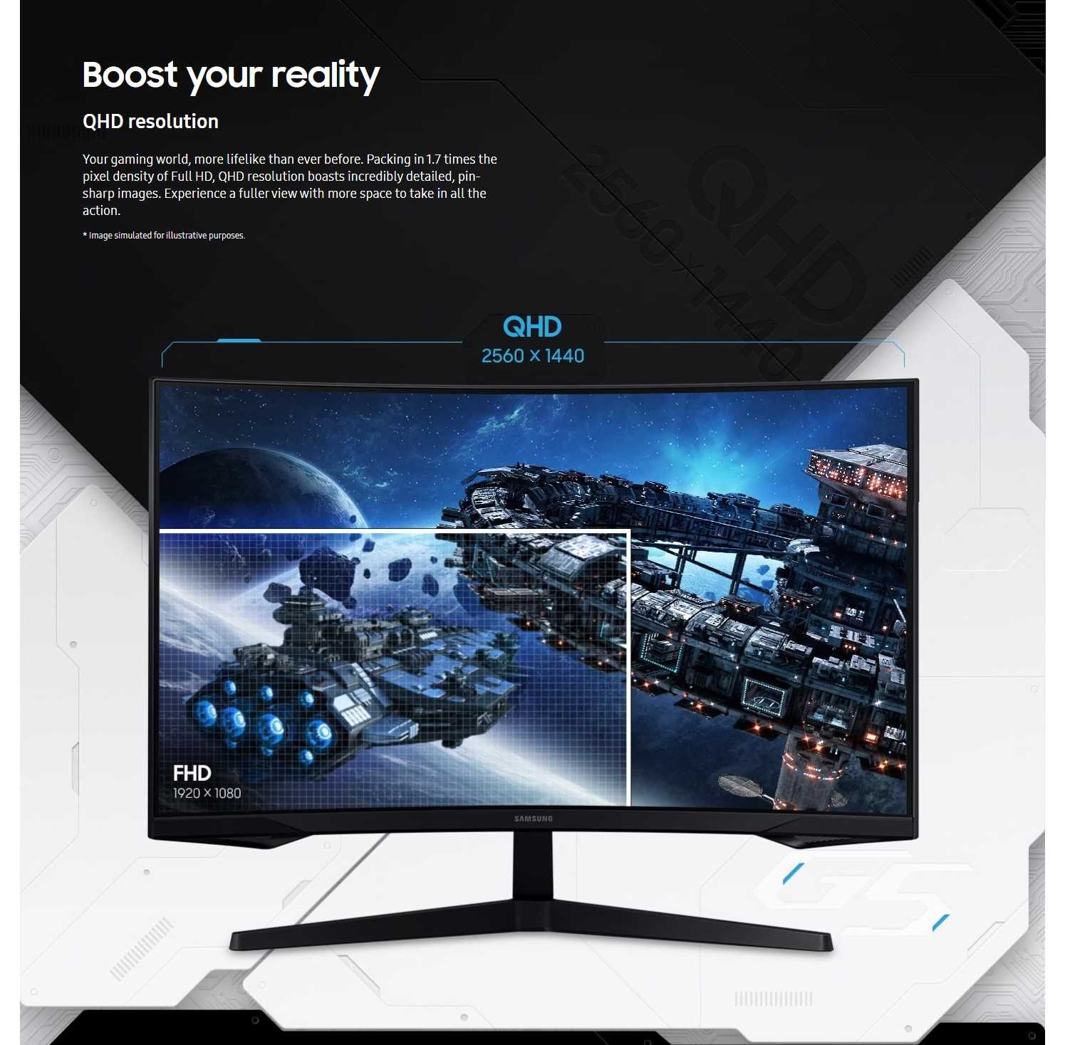 [НОВЫЙ] Монитор Samsung 27" Odyssey G5 LS27CG552EMXUE 2K 165Hz CURVED