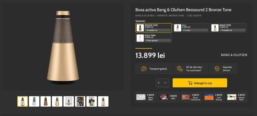 Boxa Premium BeO Bang & Olufsen BeOsound 2 GVA Noua Sigilata