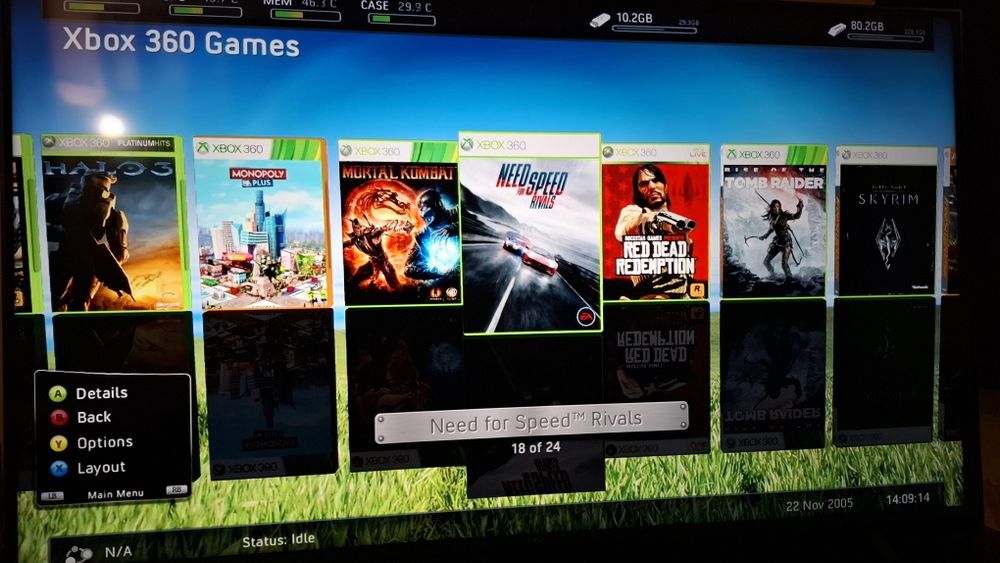 Vând xbox 360 E modat 65 jocuri