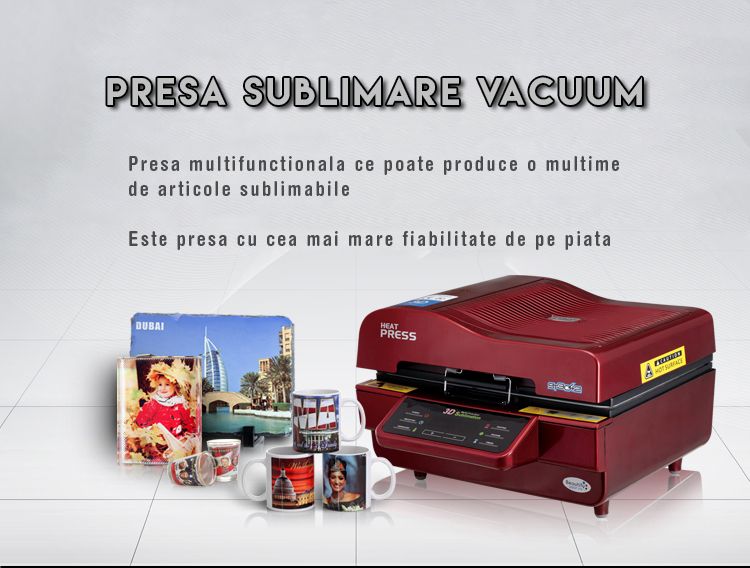 Presa termica sublimare personalizare 3D Vacuum ST 3042