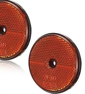 Светлоотразител кръгъл 2бр. оранжев- ф72мм.