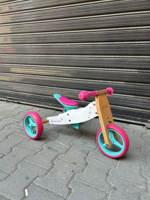 Колело за баланс Milly Mally - Jake, 2в1, Розово класик